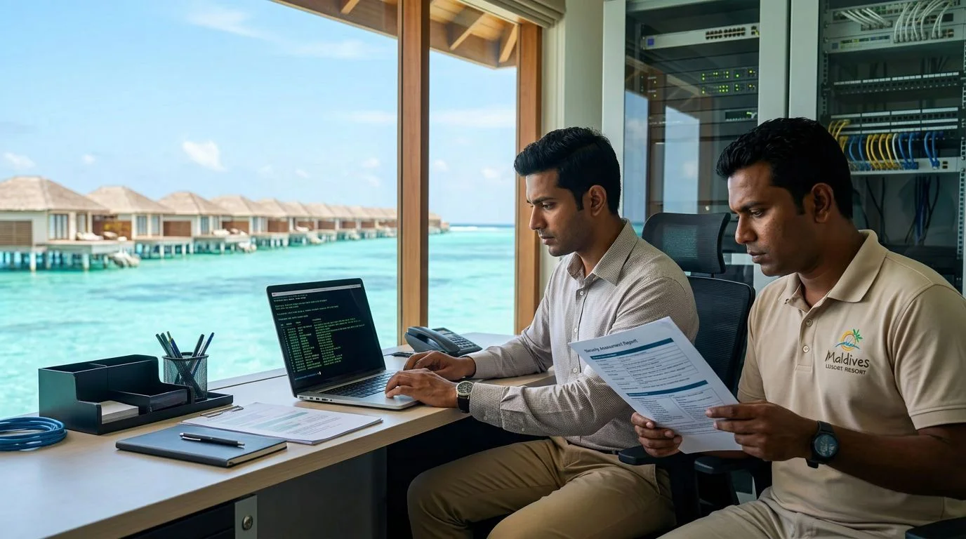 Security professionals collaborating on penetration testing engagement